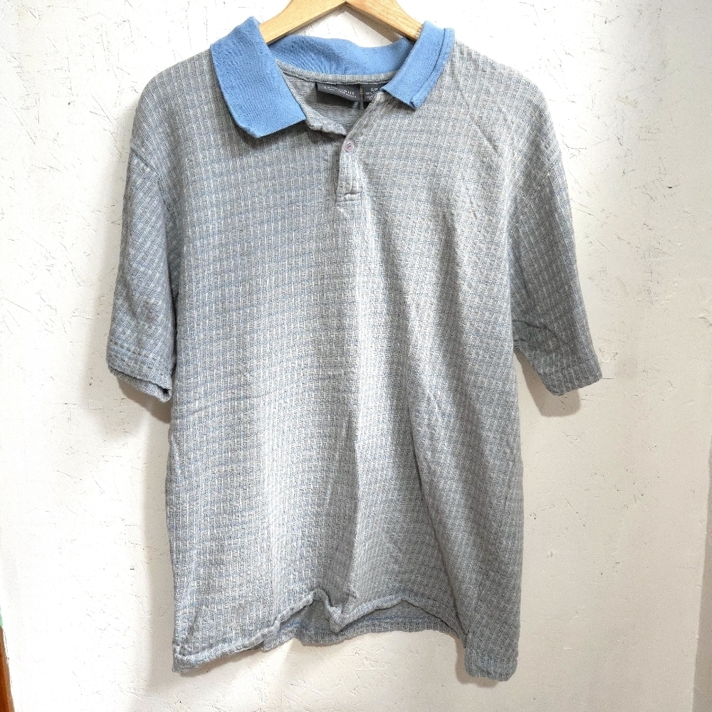 Vanderbilt | Men's Blue and Gray Polo Shirt